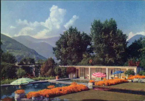 Cartolina Pallanza-Verbania VILLA TARANTO - La piscina 1975