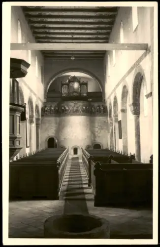 Ansichtskarte Gröningen Klosterkirche St. Vitus, Innenansicht mit Empore 1930