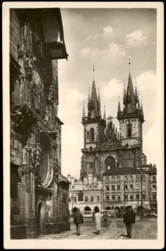 Postcard Prag Praha Altstädter Ring Fotokarte 1940 gel. Dt. Besetzung