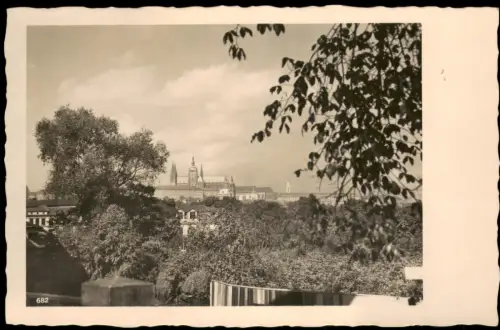 Burgstadt Prag Praha Fernblick auf den Hradschin Hradčany 1942 Dt. Besetzung