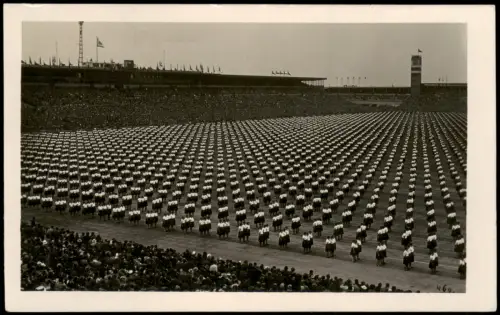 Postcard Prag Praha X. sletu všesokolského v Praze Stadion 1938