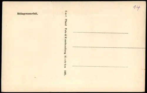 Ansichtskarte Mayrhofen Stillupwasserfall 1928
