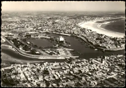 CPA Les Sables d'Olonne Luftaufnahme des Hafens und der Stadt 1963