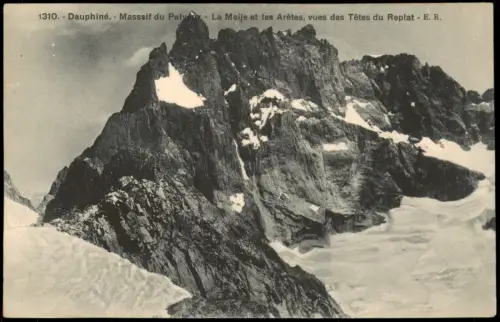 CPA Dauphiné Massif du Pelvaux - La Meije et les Arêtes 1915