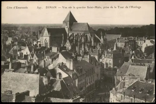 CPA Dinan Blick auf das Viertel Saint-Malo 1910