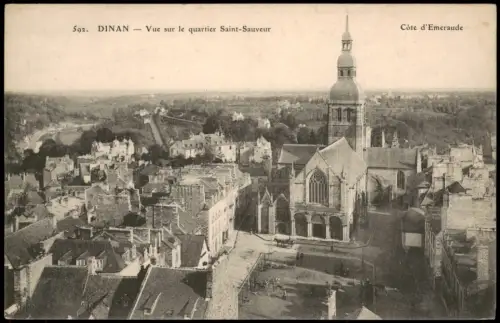 CPA Dinan Blick auf das Viertel Saint-Sauveur 1910