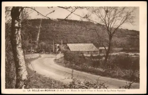 La Celle-en-Morvan Mines de Spath Fluor et Route de La Petite 1925