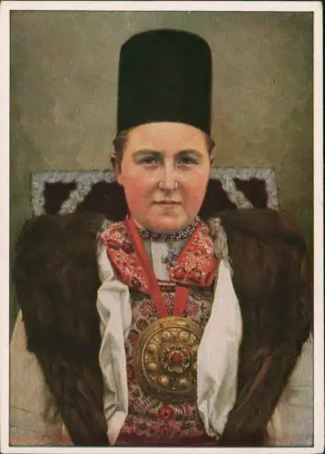 Rumänien România Trachten Typen Rumänien Siebenbürgen Sibiu Braut Urwegen 1938