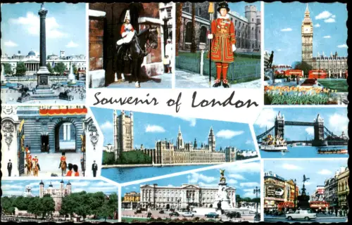 Postcard London Stadtteilansichten Fotoansichten 1973
