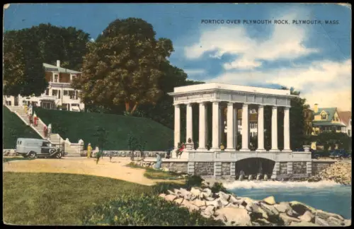 Postcard Plymouth Straßenszene Rock 1957