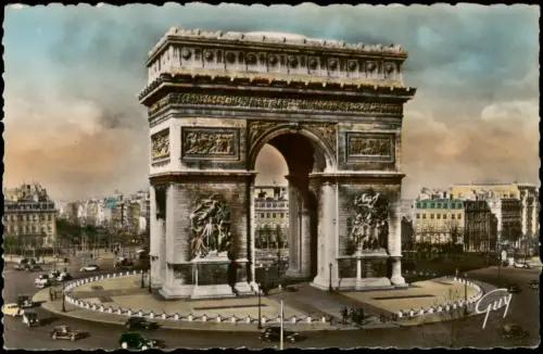 CPA Paris Arc de Triomphe du Carrousel - Colorfotokarte 1965