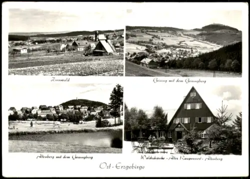 .Sachsen Erzgebirge DDR Mehrbild-AK mit Zinnwald, Geising, Altenberg 1981