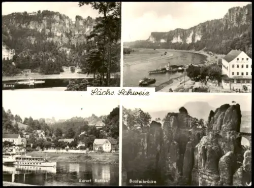.Sachsen Sächsische Schweiz DDR Mehrbild-AK 4 Ansichten 1976/1973