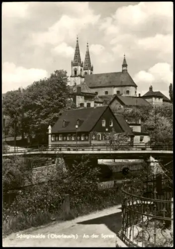 Ansichtskarte Schirgiswalde Partie An der Spree zur DDR-Zeit 1973