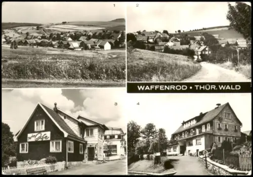 Hinterrod Waffenrod Eisfeld DDR MB Stadtteilansichten u. HO-Gaststätten 1982