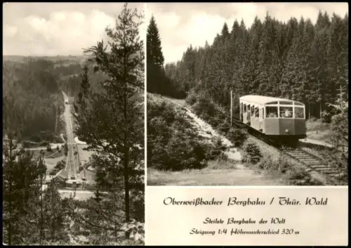 Lichtenhain/Bergbahn-Oberweißbach Oberweißbacher Bergbahn Thüringer Wald 1970