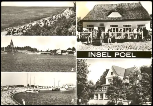 Mecklenburg-Vorpommern DDR Mehrbild-AK POEL Ostsee  Kirchdorf  Hafen uvm. 1983