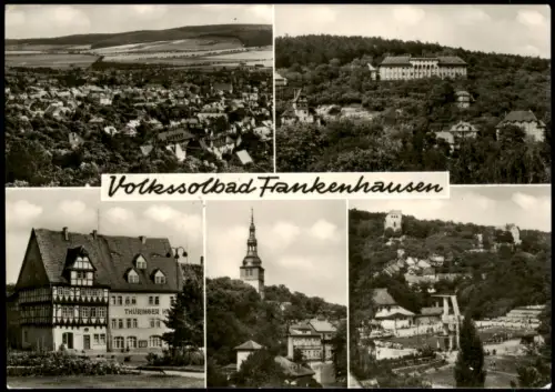 Ansichtskarte Bad Frankenhausen DDR Mehrbild-AK mit 5 Ortsansichten 1968