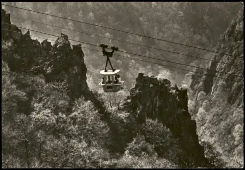 Ansichtskarte Thale (Harz) Personenschwebebahn zum Hexentanzplatz 1982