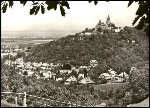 Ansichtskarte Wernigerode Schloss Feudalmuseum Fernansicht zur DDR-Zeit 1982