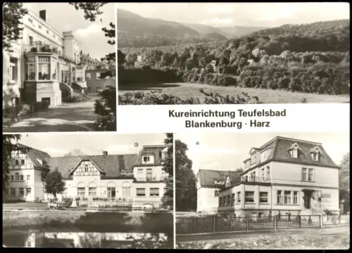 Ansichtskarte Blankenburg/Harz Teufelsbad, Kurhaus Waldmühle 1983