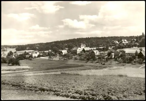 Hetzdorf-Halsbrücke Panorama (Kr. Freiberg) Blick Bergschlößchen 1977