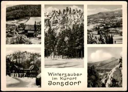 Jonsdorf DDR Mehrbildkarte Umland-Ansichten Zittauer Gebirge 1959