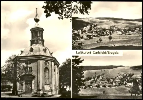 Ansichtskarte Carlsfeld-Eibenstock DDR Mehrbildkarte mit 3 Ortsansichten 1973