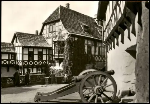 Ansichtskarte Eisenach Wartburg Vorhof alte Kanone DDR AK 1982