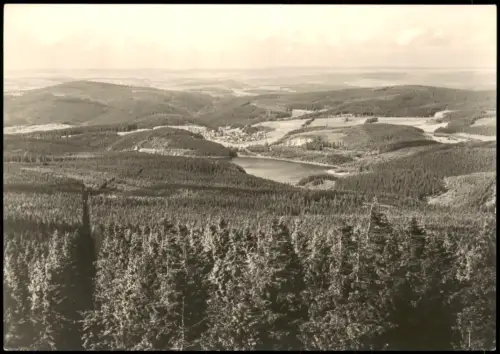 Ansichtskarte Eibenstock Blick vom Auersberg auf Talsperre Sosa 1973