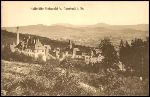 Ansichtskarte Hohwald (Sachsen) Heilstätte Hohwald - Fernsicht 1913