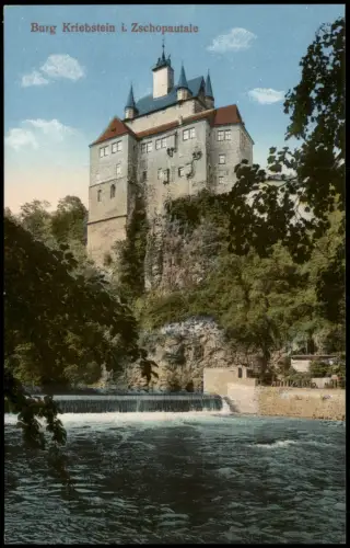 Ansichtskarte Kriebstein Burg Kriebstein i. Zschopautale Wehr 1913