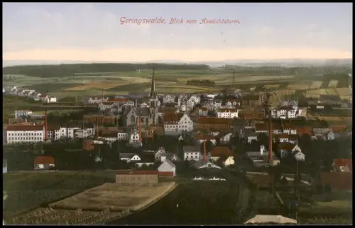 Ansichtskarte Geringswalde Blick vom Aussichtsturm. 1913