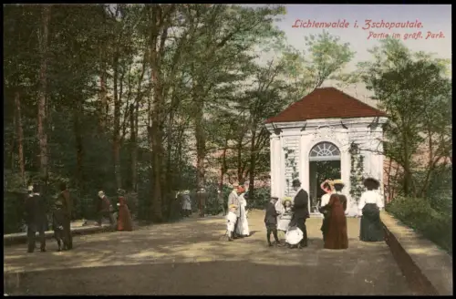 Lichtenwalde-Niederwiesa Zschopautale Partie im gräfl. Park. 1914