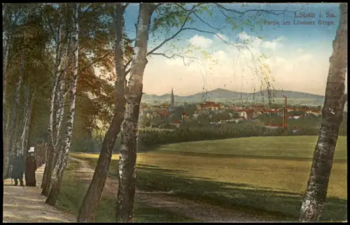 Ansichtskarte Löbau Partie am Löbauer Berge 1914