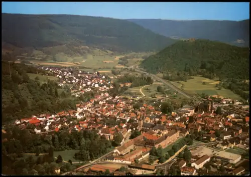 Amorbach Luftbild Gesamtansicht vom Flugzeug aus Luftaufnahme 1980