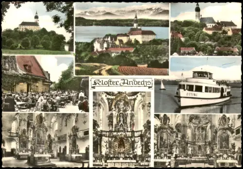 Ansichtskarte Andechs Mehrbildkarte Kloster Andechs am Ammersee 1960