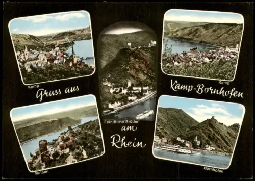 Bornhofen-Kamp-Bornhofen Mehrbildkarte Gruss aus   Ortsansichten 1960
