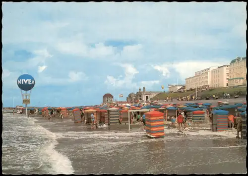 Ansichtskarte Borkum Leichte Sommersturmflut Nordseeheilbad Borkum 1975