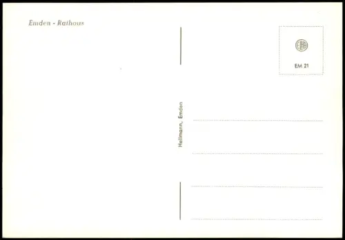 Ansichtskarte Emden Partie am Rathaus 1970