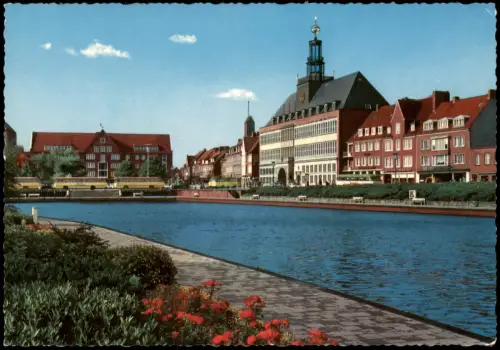 Ansichtskarte Emden Rathaus mit Delft 1965