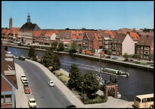 Emden Ratsdelft und Rathaus, Autos u.a. Volkswagen VW Käfer 1975