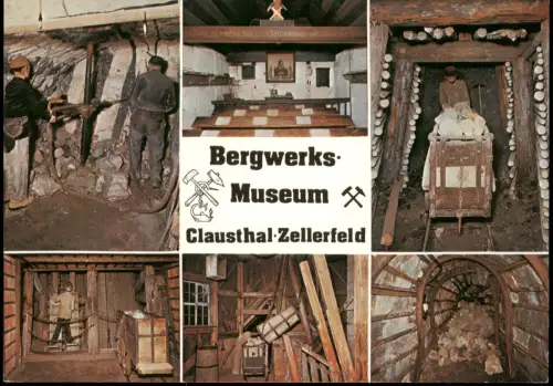 Ansichtskarte Clausthal-Zellerfeld Mehrbild-AK Bergbau Bergwerks-Museum 1987