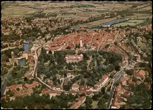 Ansichtskarte Celle Luftaufnahme Gesamtansicht v. Flugzeug aus 1964