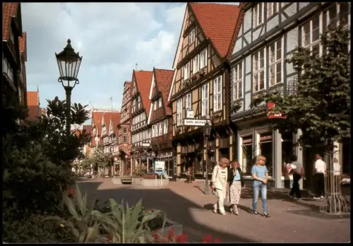 Ansichtskarte Celle Stechbahn Fußgängerzone Apotheke Geschäfte Leute 1994