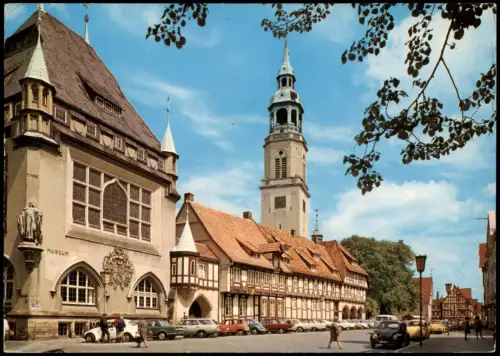 Ansichtskarte Celle Stadtkirche, Museum, Autos u.a. Volkswagen VW Käfer 1971