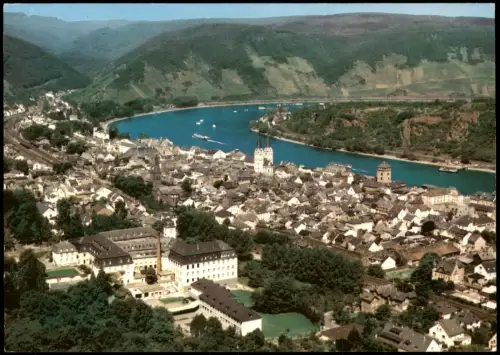 Ansichtskarte Boppard Luftbild Luftaufnahme Rhein-Tal v. Flugzeug aus 1970