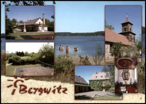 Bergwitz Bergwitzsee Freizeitenheim Kirche Pfarrhaus Mehrbild-AK 2000