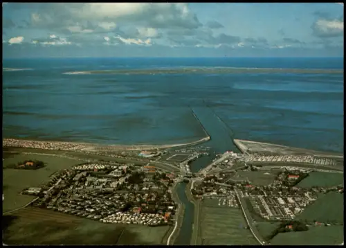 Bensersiel-Esens Luftaufnahme Luftbild Gesamtansicht v. Flugzeug aus 1970