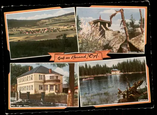 Brand (Oberpfalz) Mehrbild-AK mit Kösseine-Turm, Max Reger-Haus uvm. 1971